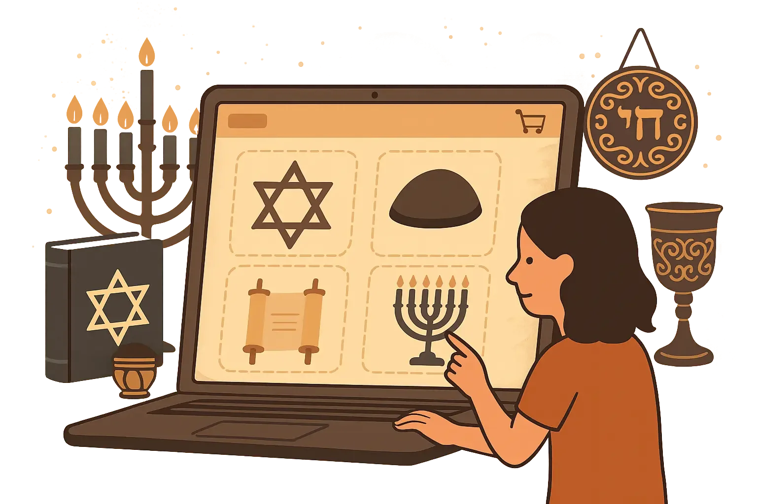 מכירה של מוצרי יודאיקה באינטרנט