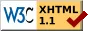 אייקון תקפות w3c xhtml 1.1